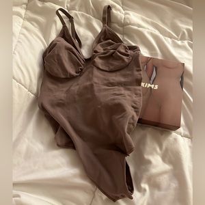 SKIMS Umber Sculpting Thong Bodysuit